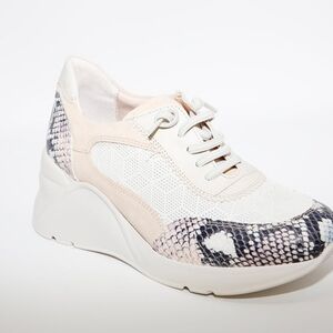 Hispanitas Leather Wedge Sneakers Heels Size‎ 37 – Snakeskin Detail